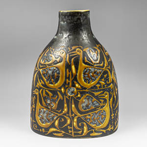 Royal Copenhagen Baca vase designed by Nils Thorsson, motif goofy birds